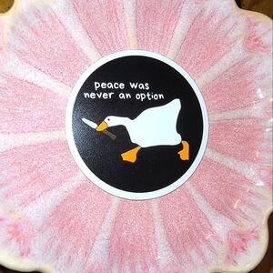 5/$10 funny bonk duck black white vinyl sticker bumper water bottle laptop decal